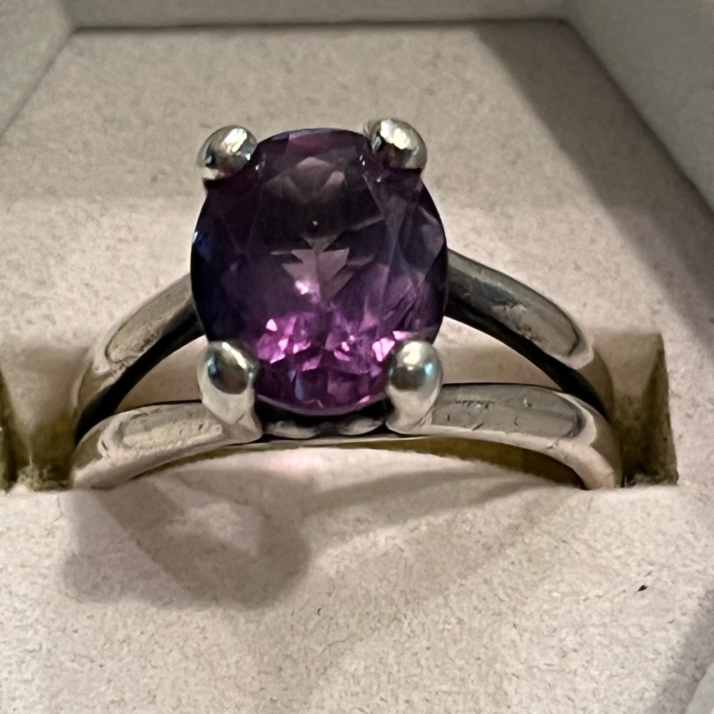 James avery oval amethyst ring